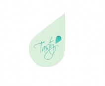Tasty label mintgreen with turquoise 500pcs