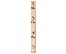DoubleFaceSatin lint Bunny ivory/brown 15mm 