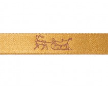 DoubleFaceSatin rudolf gold/burgandy