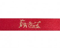 DoubleFaceSatin rudolf cherry/gold