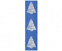 DoubleFaceSatin xmastree text blue/silver