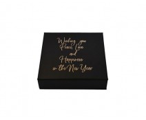 LuxBox magnet L140xW140xH30mm Best Wishes black