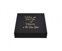 LuxBox magnet L165xW165xH30mm best wishes black