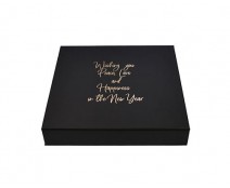 LuxBox magnet L205xW205xH30mm best wishes black