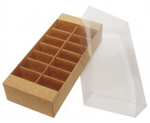 Macaron box 14 division kraft
