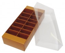 Macaron box 14 division hazelnut