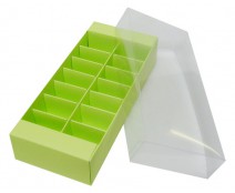 Macaron box 14 division pistache