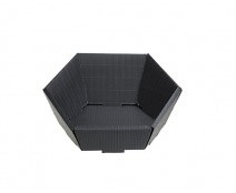 Basket hexa small L245xW205mm front H60mm/ back H105mm black