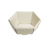 Basket hexa small L245xW205mm front H60mm/ back H105mm creme