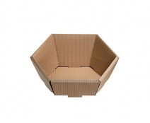 Basket hexa small L245xW205mm front H60mm/ back H105mm nature