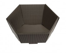 Basket hexa medium L305xW258mm front H75mm/ back H130mm brown