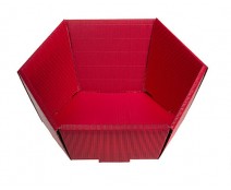Basket hexa medium L305xW258mm front H75mm/ back H130mm nature