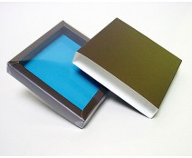 windowbox mini with sleeve 105x105x18mm Kreta brown-turquoise 