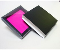 windowbox mini with sleeve 105x105x18mm Paris black-fuchsia 