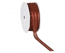 organza satin edge N medium brown
