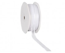 organza satin edge N white