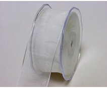 organza wired edge, champagne