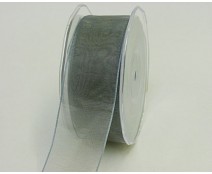 organza wired edge grey
