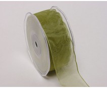 organza wired edge, celadon