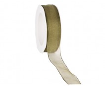 organza N 25 wired edge olive