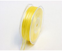 organza satin edge, light yellow