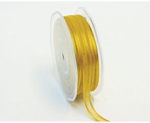 organza satin edge, mustard