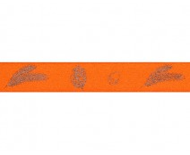 DoubleFaceSatin autumn figures 15mm/100mt orange
