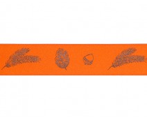 DoubleFaceSatin autumn figures 25mm/100mt orange