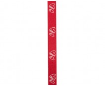 DoubleFaceSatin Double hearts red/white