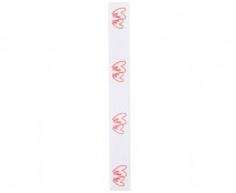 DoubleFaceSatin Double hearts white/red