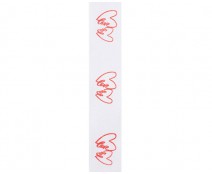 DoubleFaceSatin Double hearts white/red