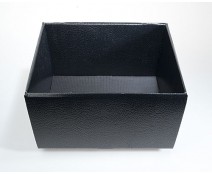 Basket square large 260x260x100mm shiny black