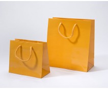 Paper bag luxe laminate L160xW80xH160mm orange