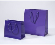 Paper bag luxe laminate L160xW80xH160mm purple