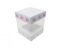 Skylinebox L100xW100xH120mm exterior Double hearts white/red