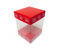 Skylinebox L100xW100xH140mm exterior Double hearts red/white