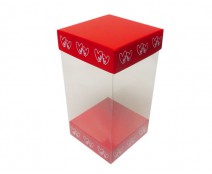 Skylinebox L100xW100xH190mm exterior Double hearts red/white