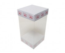 Skylinebox L100xW100xH190mm exterior Double hearts white/red