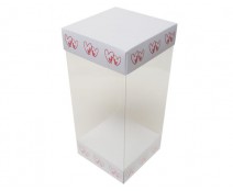 Skylinebox L100xW100xH220mm exterior Double hearts white/red
