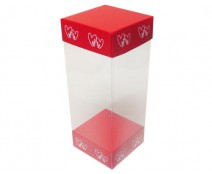 Skylinebox L80xW80xH200mm exterior Double hearts red/white
