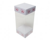 Skylinebox L80xW80xH180mm exterior Double hearts white/red