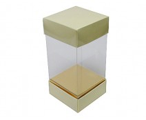 Skylinebox L80xW80xH150mm exterior Creme Laqué