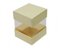 Skylinebox L80xW80xH90mm exterior Creme Laqué