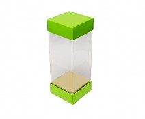 Skylinebox L80xW80xH200mm exterior Vert Pomme Laqué