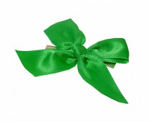Bow ready made No 605 double face satin 25mm clipband 60mm apple