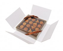 Verzenddoos brievenbus in wit voor de maat 126x126x25mm windowbox