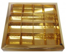 Windowbox 133x133x19mm 16 division goldshine 