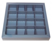 Windowbox 133x133x19mm 16 division sea blue 