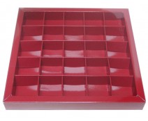 Windowbox 166x166x19mm 25 division brique laqué