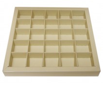Windowbox 166x166x19mm 25 division ivory